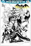 Batman #1 Hastings Tyler Kirkham Black and White Cover (DC Comics August 2016)