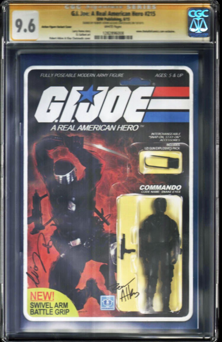 CGC 9.6 WP GI Joe: Real American Hero #215 SIG SERIES ROBERT ATKINS & ELIAS CHAT