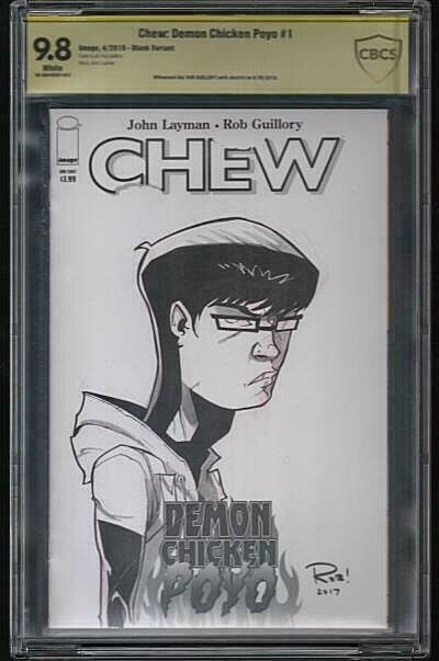 CHEW: DEMON CHICKEN POYO #1 CBCS 9.8 SKETCH BY ROB GUILLORY