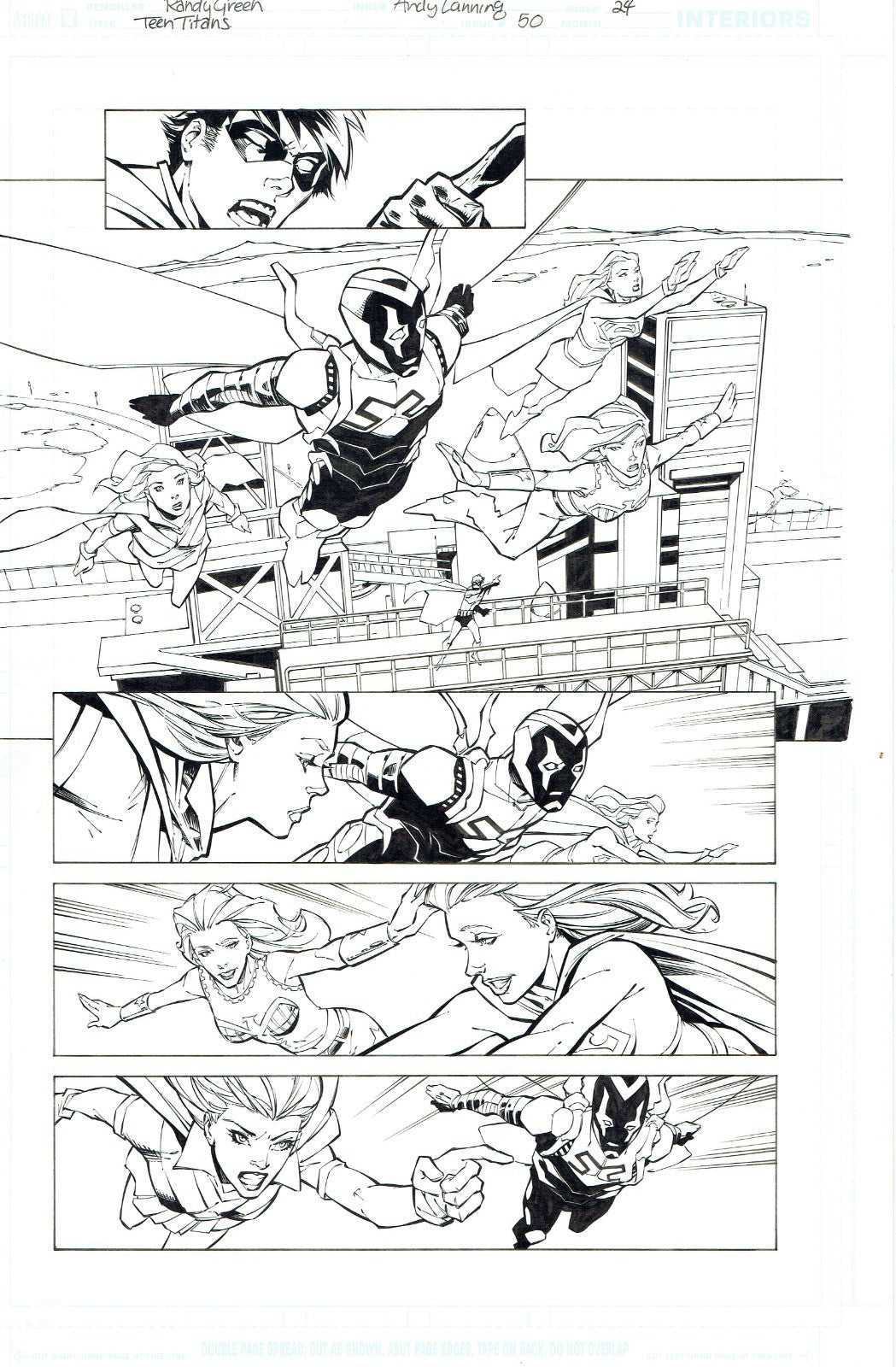 Teen Titans #50 pg.24 by Randy Green & Andy Lanning Blue Beetle Wonder Girl