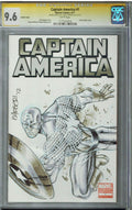 CGC 9.6 WP Captain America #1 by Carlo Barberi Sketch Blank