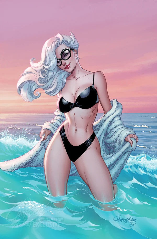 Marvel Swimsuit # 1 by J.Scott Campbell Black Cat